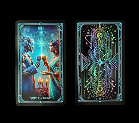 Actualy photo of the printed deck: front and back