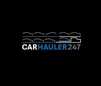 Car hauler service logotype