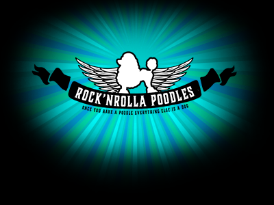 «Rock'n'Rolla Poodles» is a poodle breeder with quite a character! The logo is inspired by retro Rock'N'Roll posters.